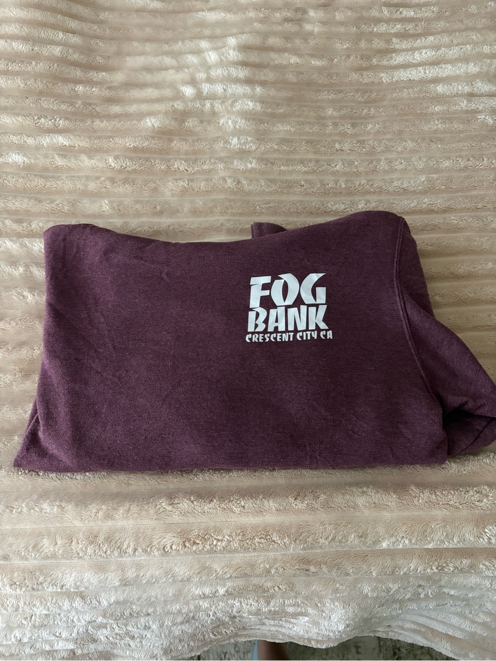 Crescent City CA Burgundy Hoodie Sweatshirt